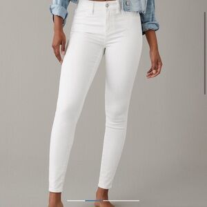 American Eagle Next Level Stretch High Waisted Jeans, Size 4, White